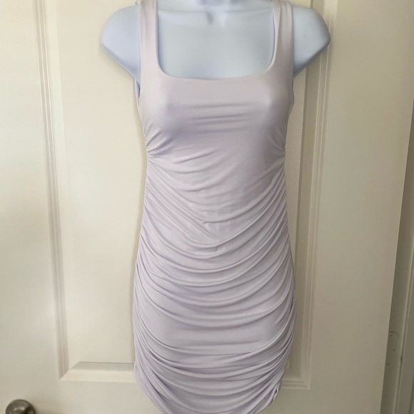 NWT PLT white sleeveless ruched dress - Picture 3 of 6